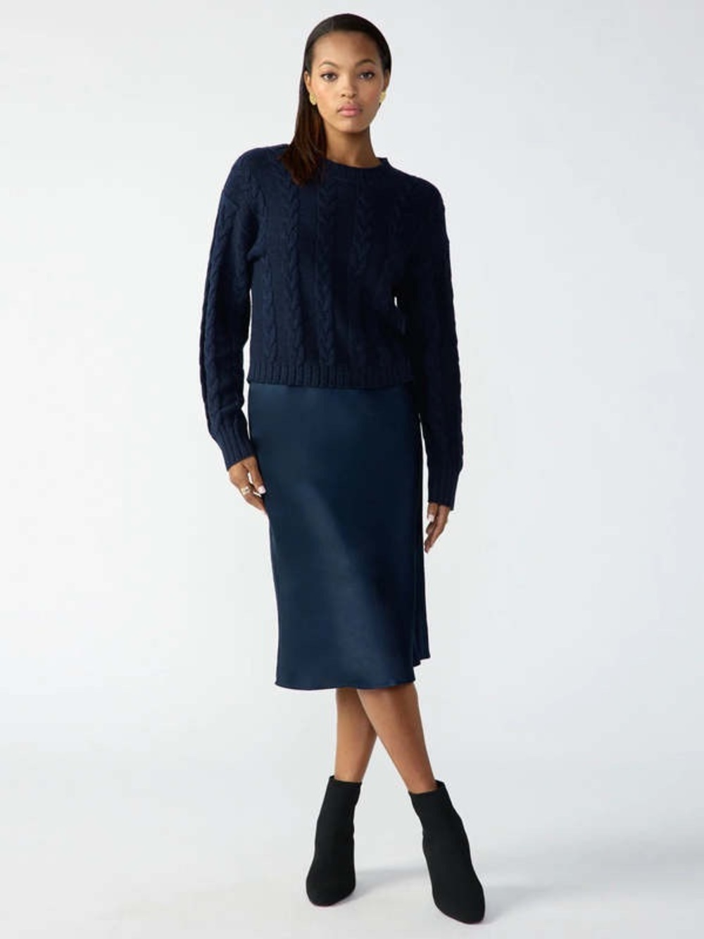 Sanctuary Satan midi skirt Navy Reflection